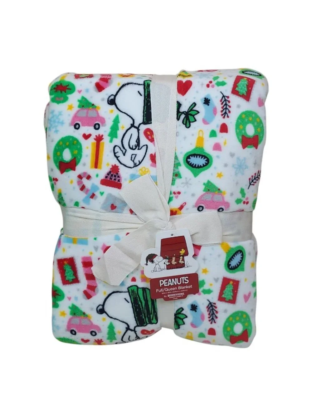 Peanuts Snoopy Plush Blanket By Berkshire Full/Queen Soft Holiday Print